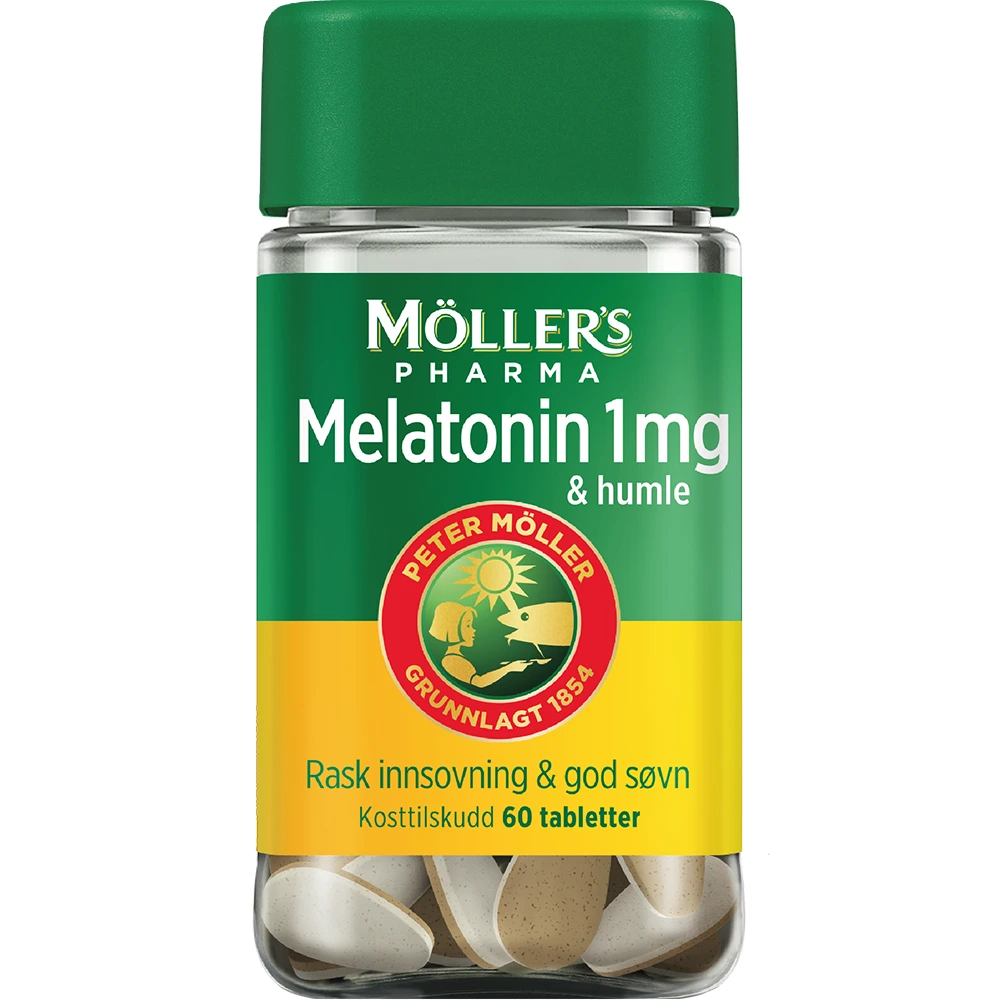 Møllers pharma melatonin 1mg + humle tab 1 mg/96 mg