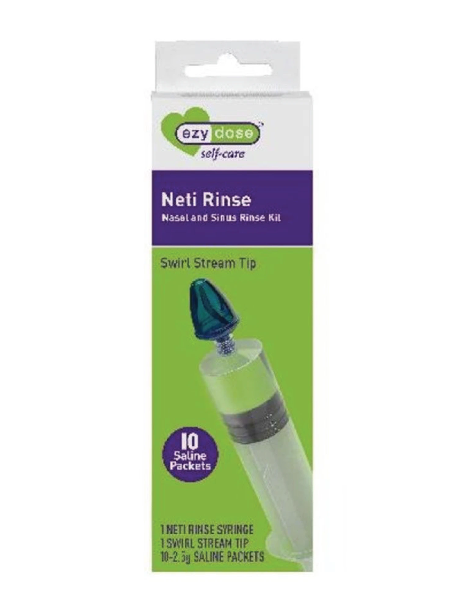 Ezydose Neti Rinse neseskyllesprøyte med enkeltdoser salt 1 sett