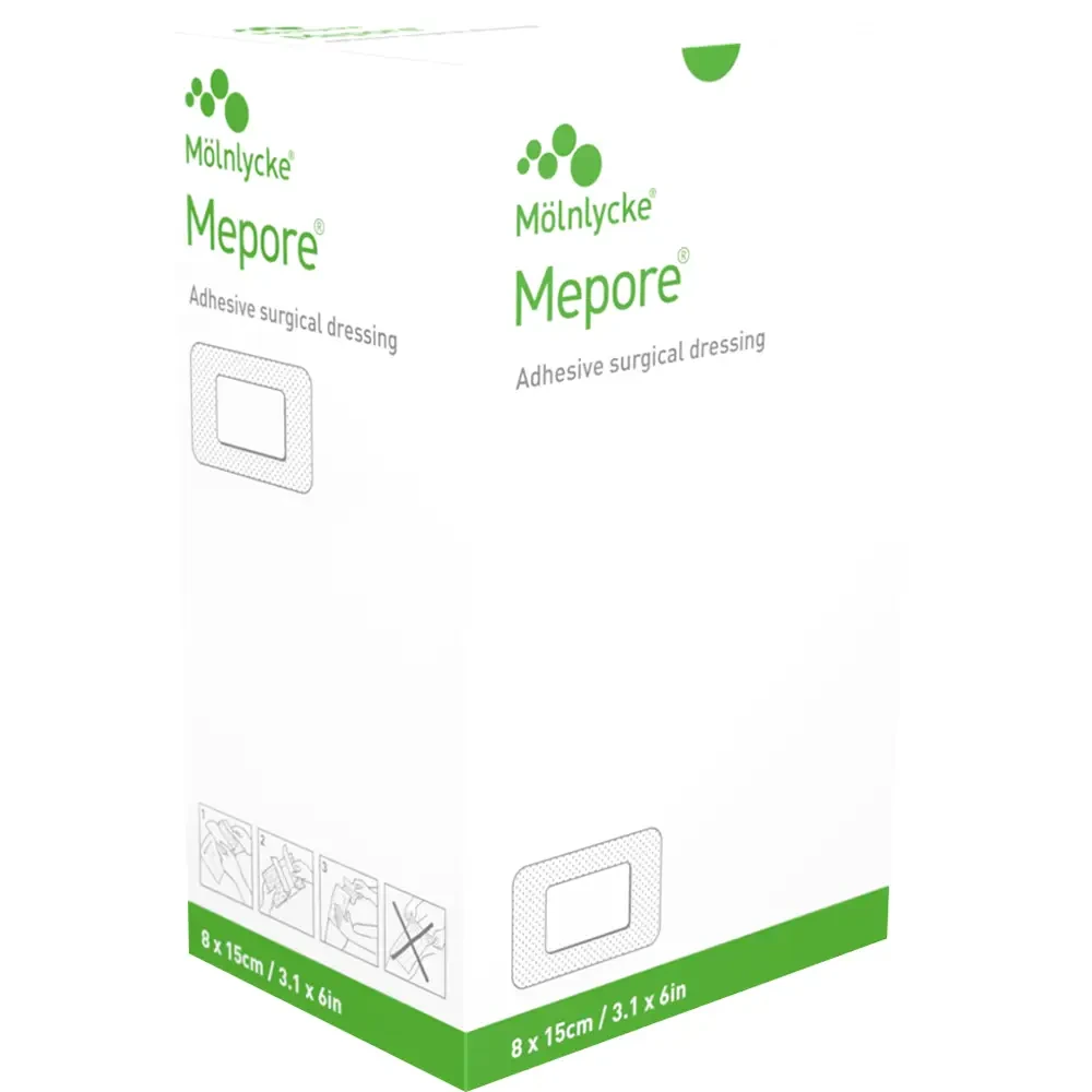 Mepore selvheftende bandasje 8x15cm 50 stk