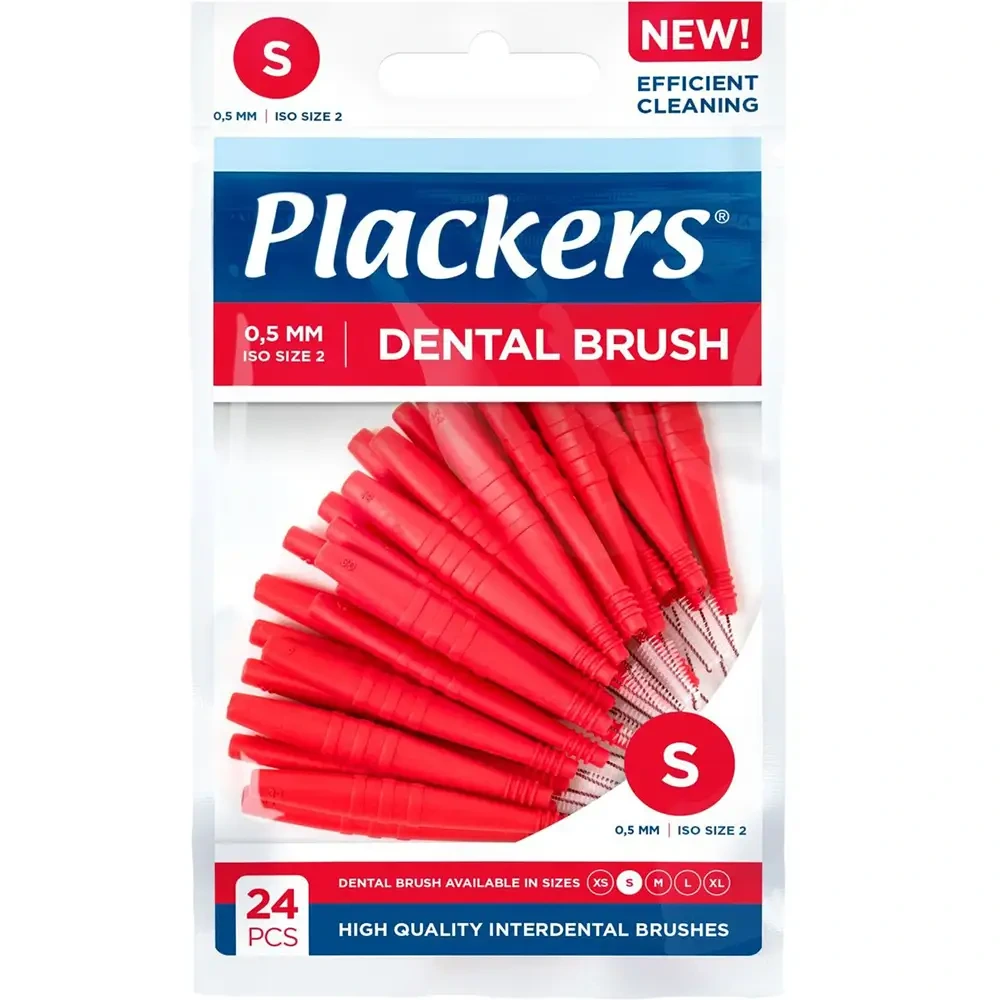 Plackers Dental Brush mellomromsbørste 0,5 mm S 24 stk