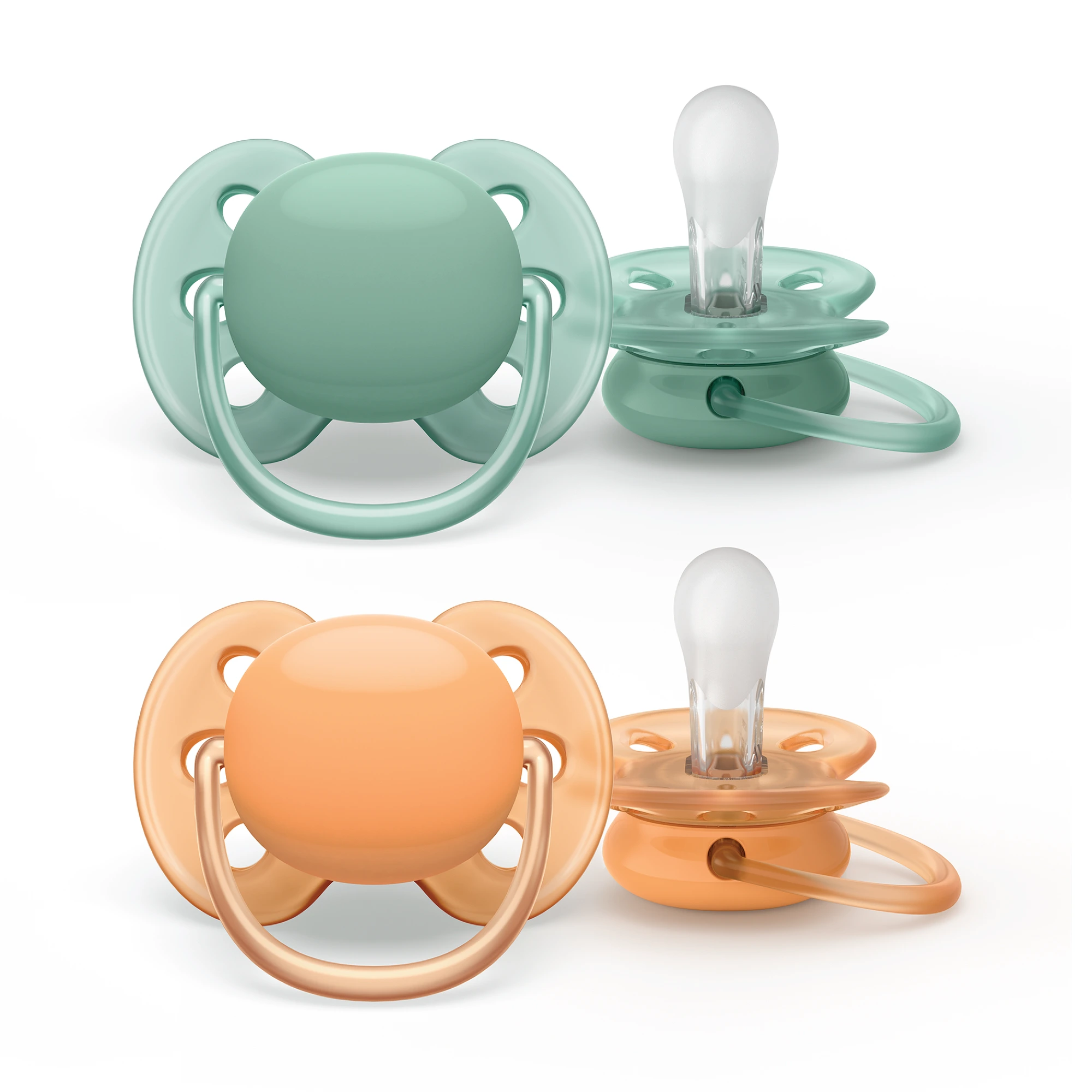 Philips Avent Ultra Soft narresmokk 0-6 måneder, nøytral farge 2 stk