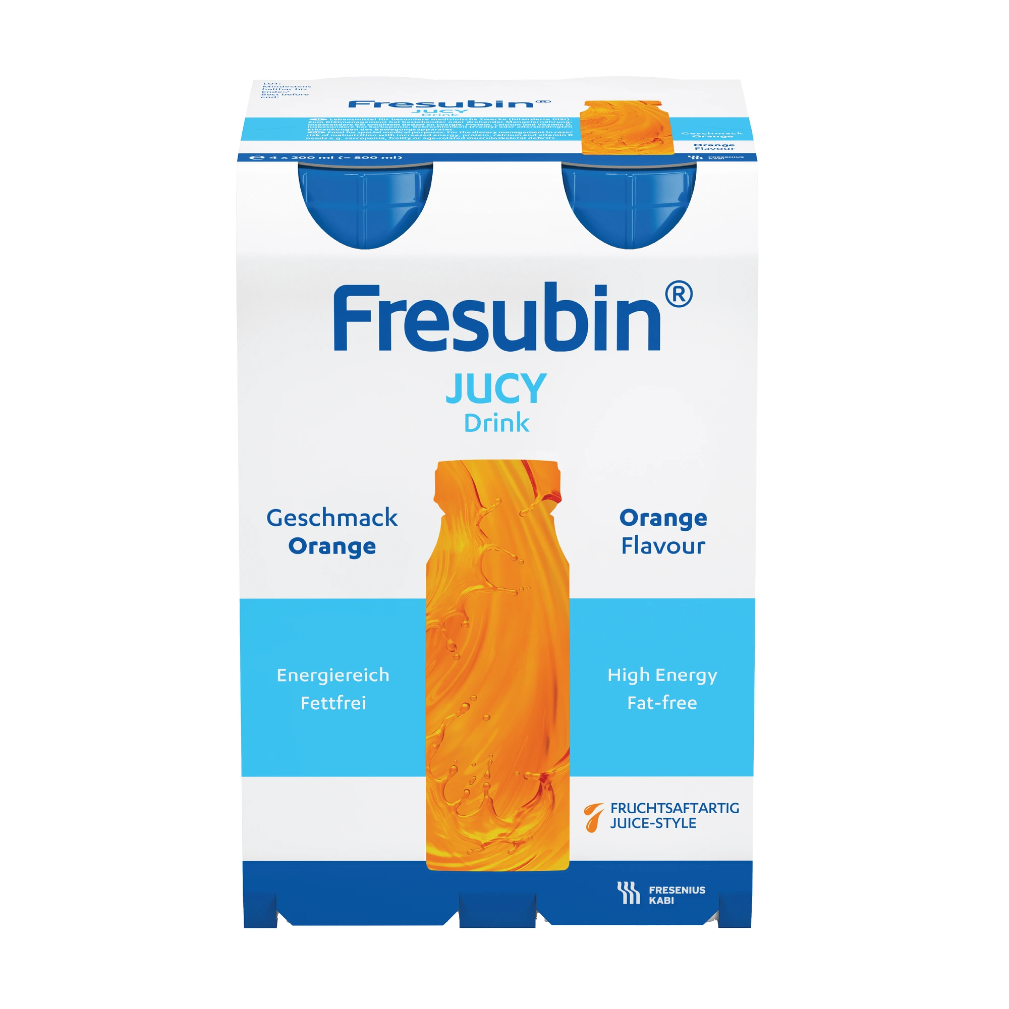 Fresubin Jucy Drink næringsdrikk appelsin 4x200 ml