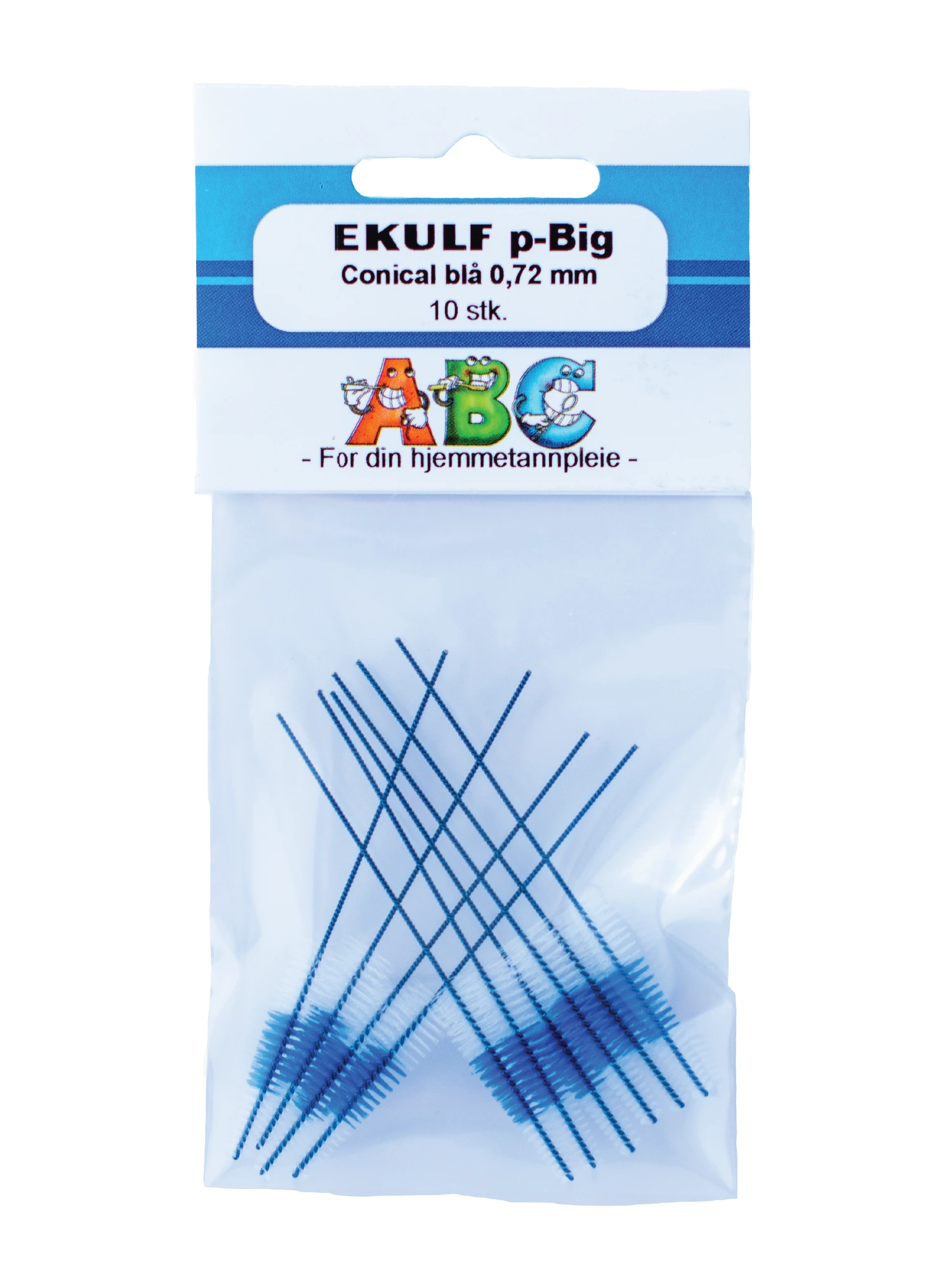 Ekulf p-Big Conical Mellomromsbørste, 0,72 mm, 10 stk.