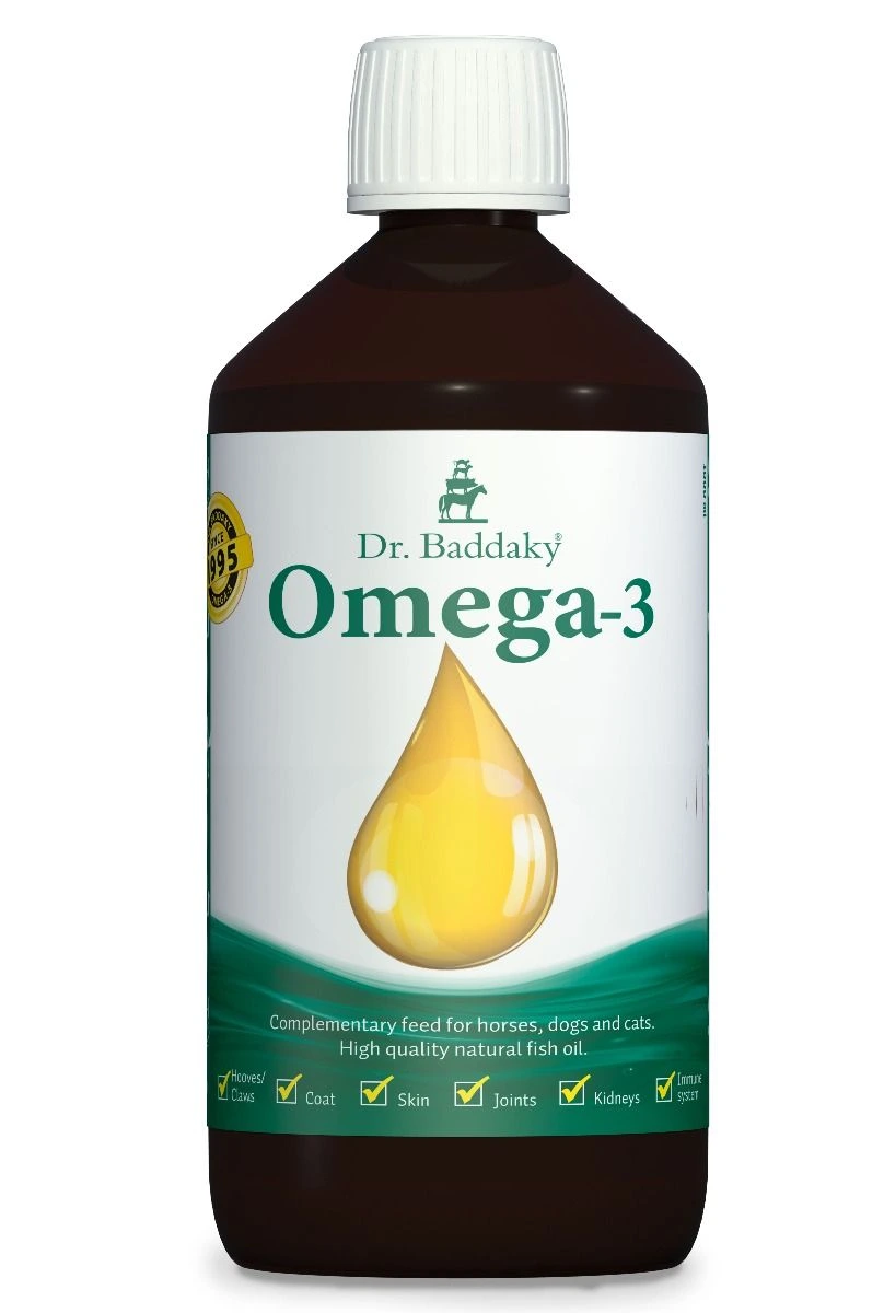 Dr. Baddaky omega-3 fiskeolje til dyr 1000 ml