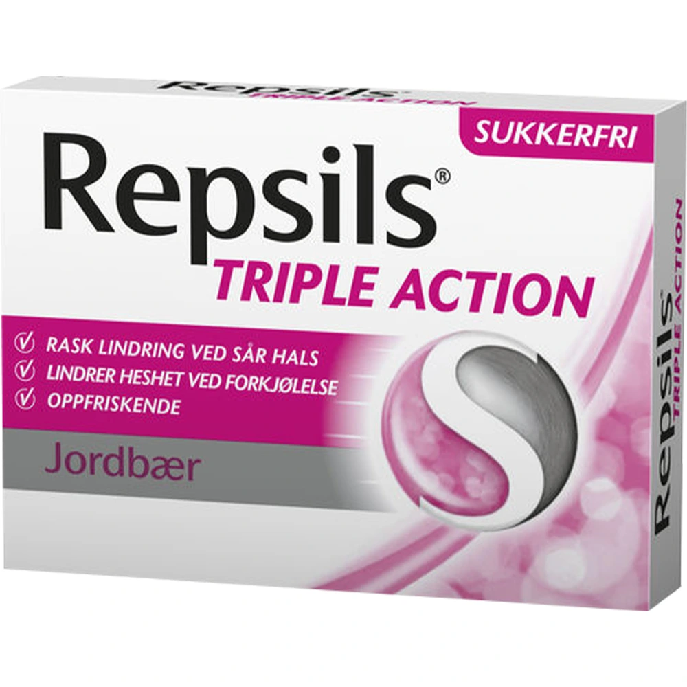 Repsils Triple Action Jordbær, 24 stk.