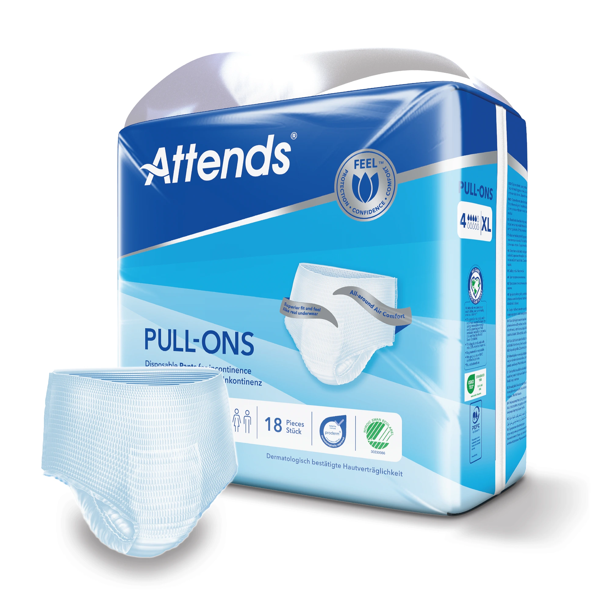 Attends Pull-Ons 4 XL bleiebukse for urinlekkasje 18 stk