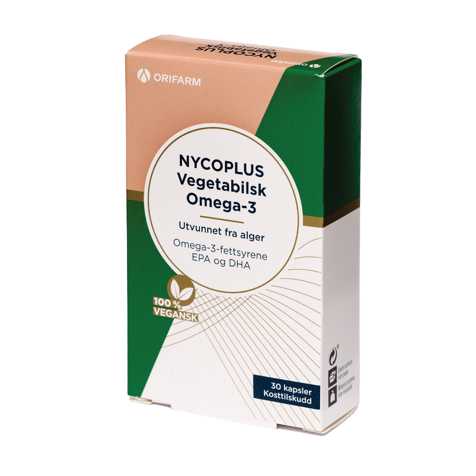 Nycoplus vegetabilsk omega-3 fra alger kaps 306 mg/83 mg/167 mg