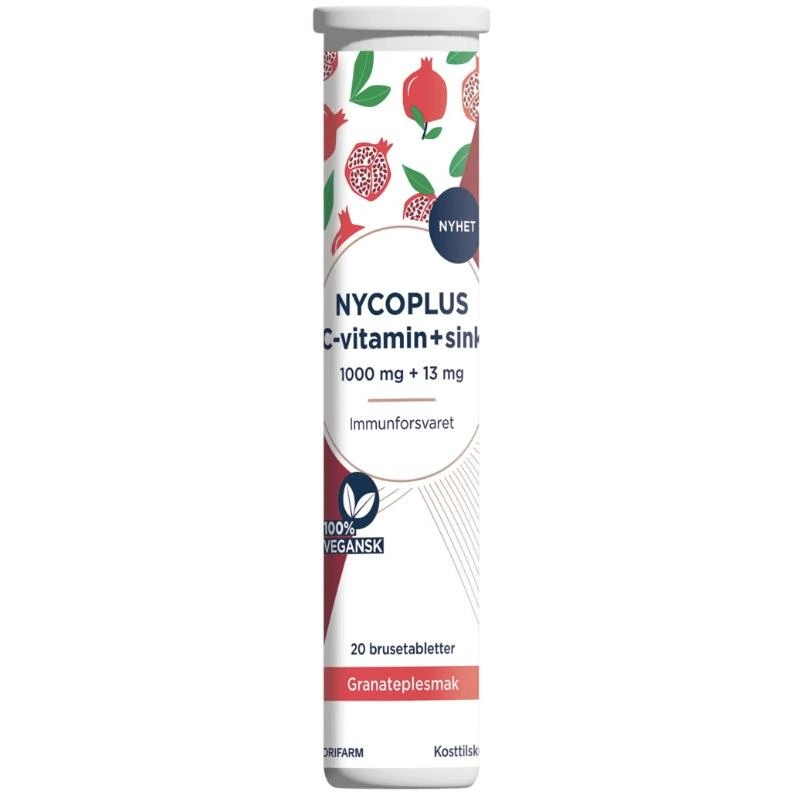 Nycoplus C-vitamin/sink granateple brusetab 1000 mg/13 mg