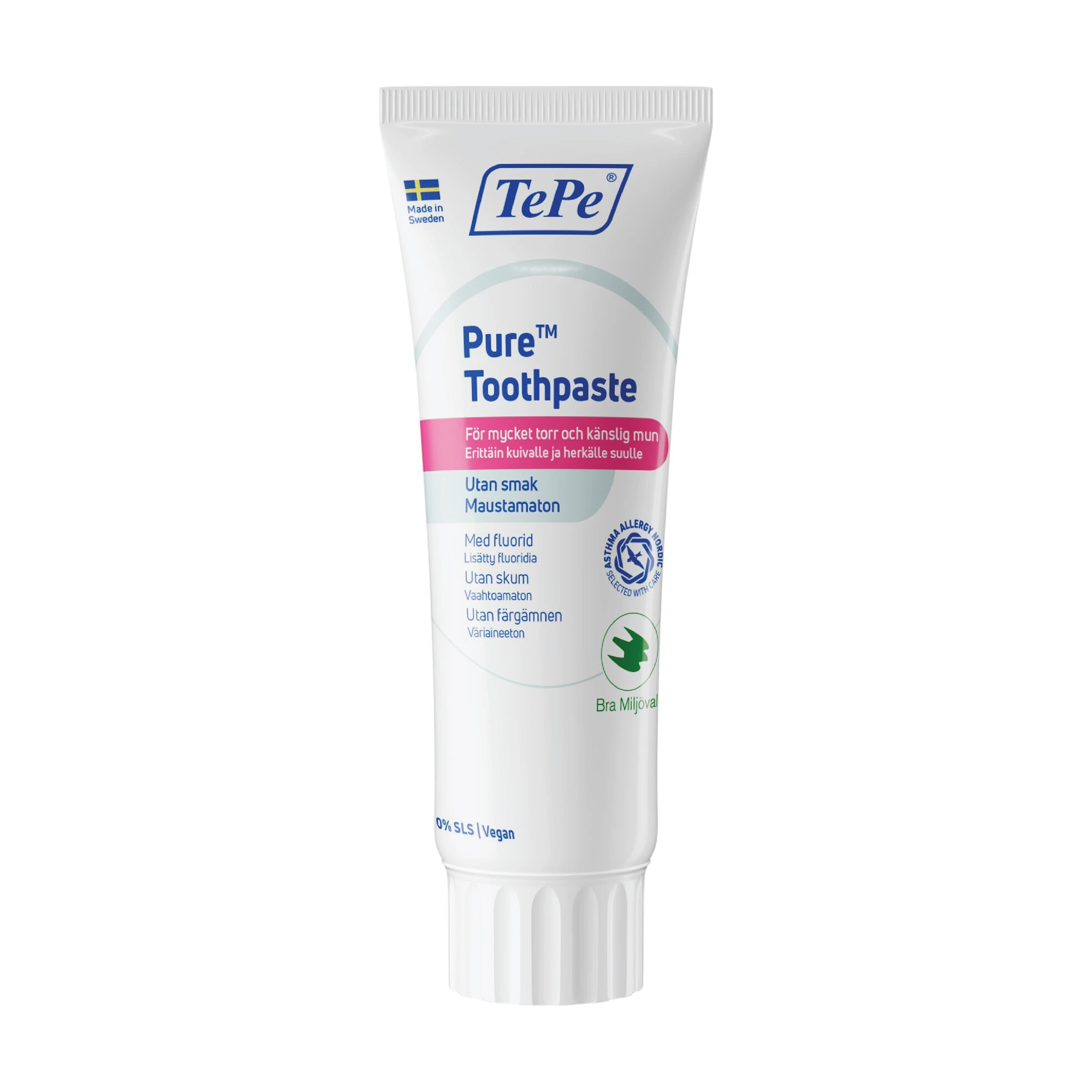 TePe Pure tannkrem uten smak 75 ml