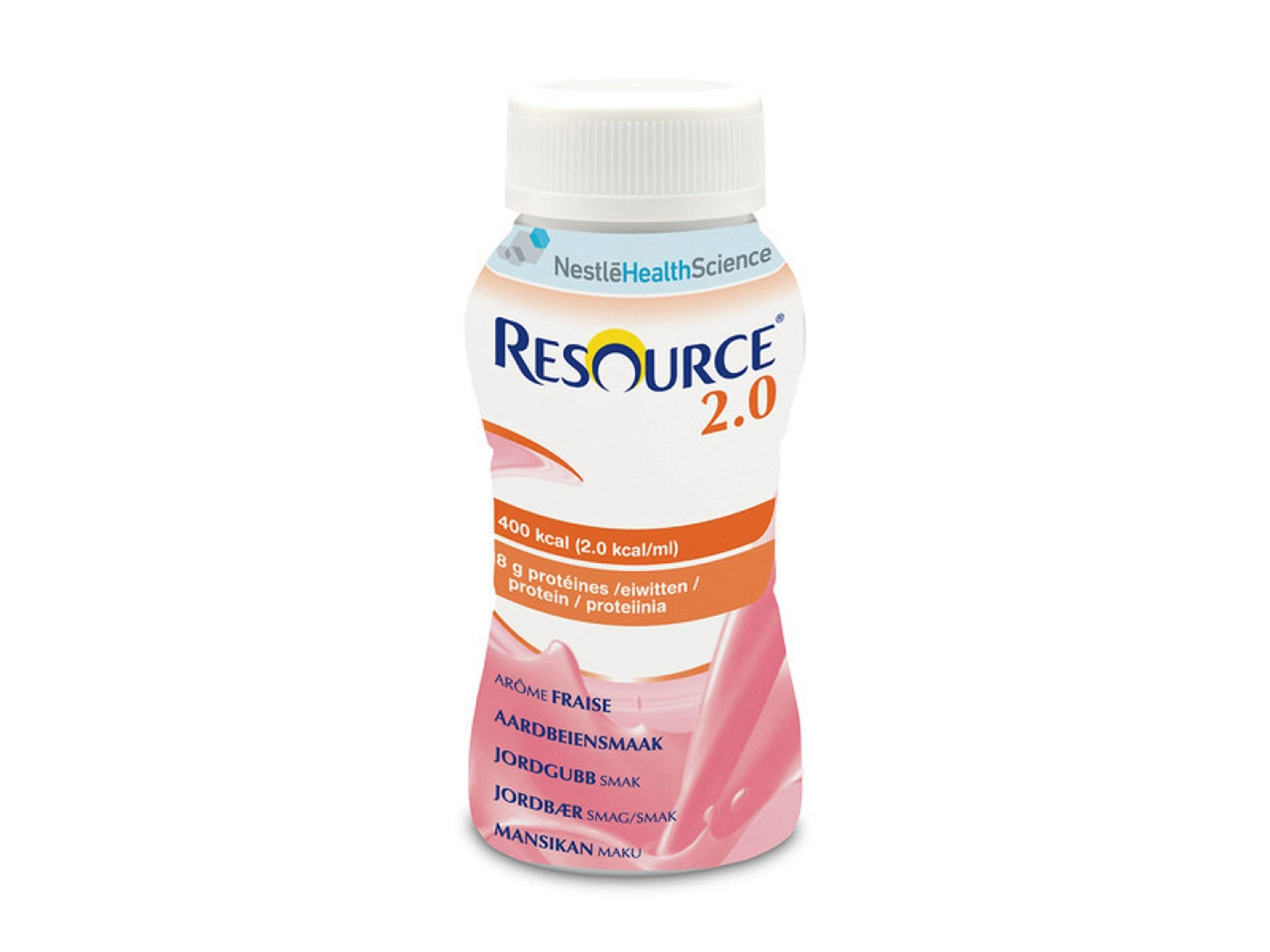 Resource 2.0+Fibre næringsdrikk jordbær 4x200 ml