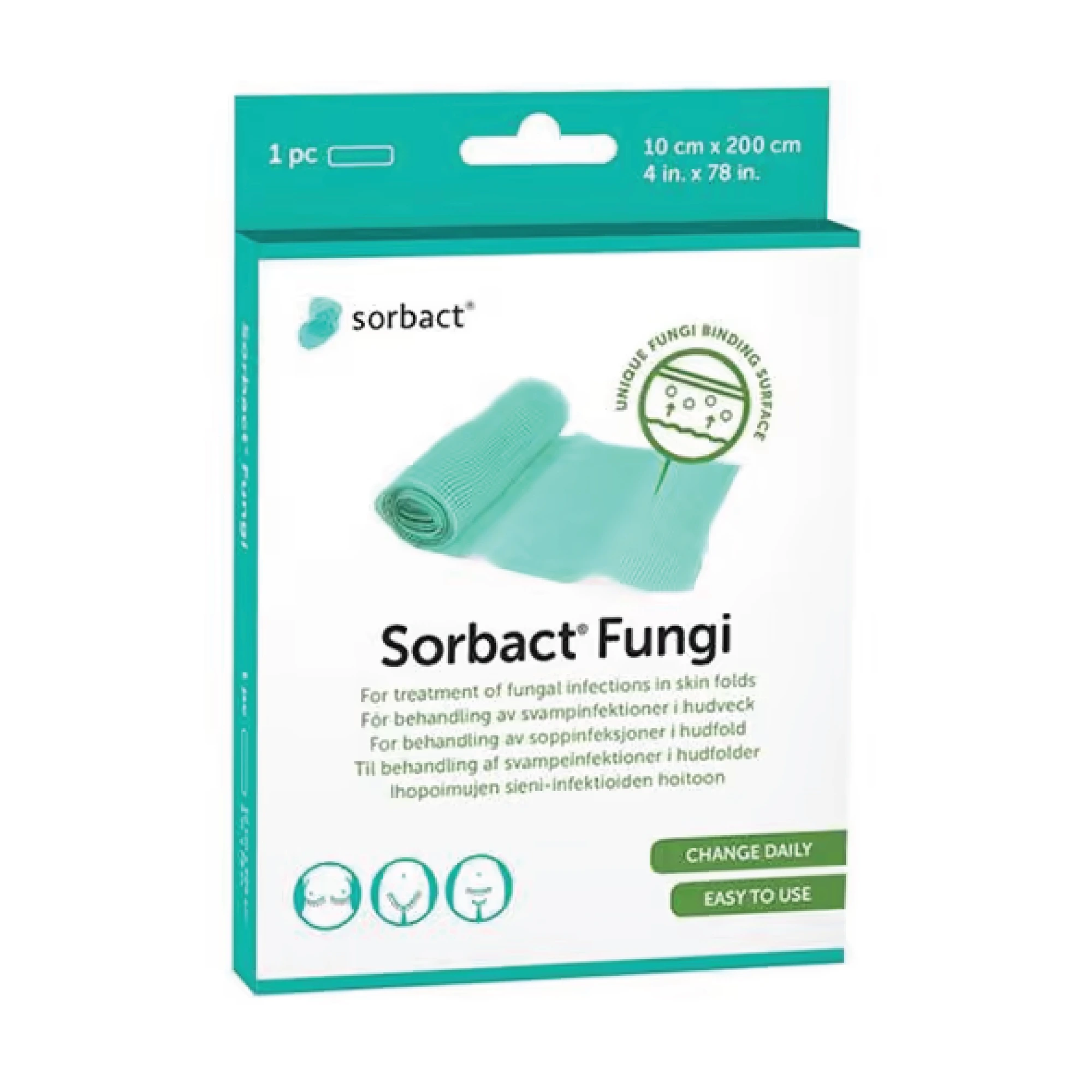 Sorbact Fungi bandasje 10x200cm 1 stk