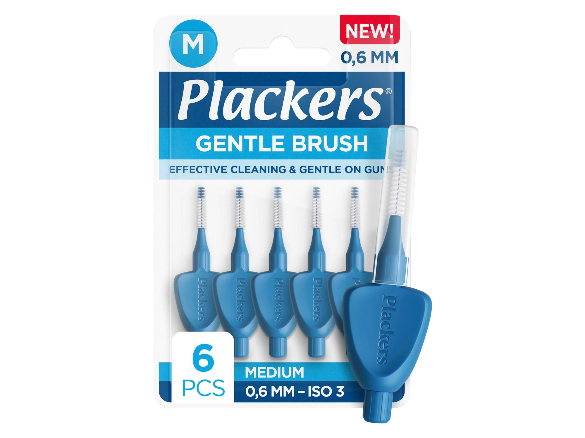 Plackers Gentle Brush mellomromsbørster 0,6mm M 6 stk