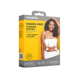 Medela Hands-free pumpe-bustier, farge hvit og størrelse M 1 stk