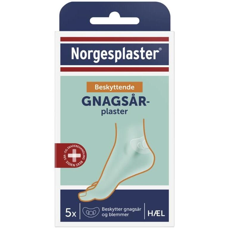 Norgesplaster Beskyttende gnagsårplaster hæl 5 stk