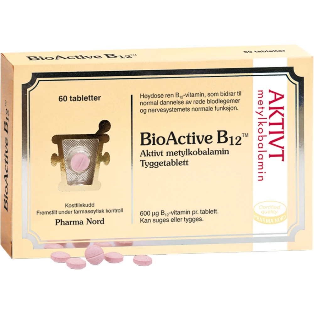 BioActive B12 tyggetab 600 mikrog