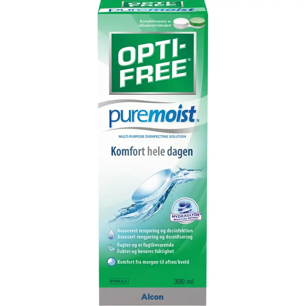 Opti-Free Puremoist linsevæske og etui 300 ml