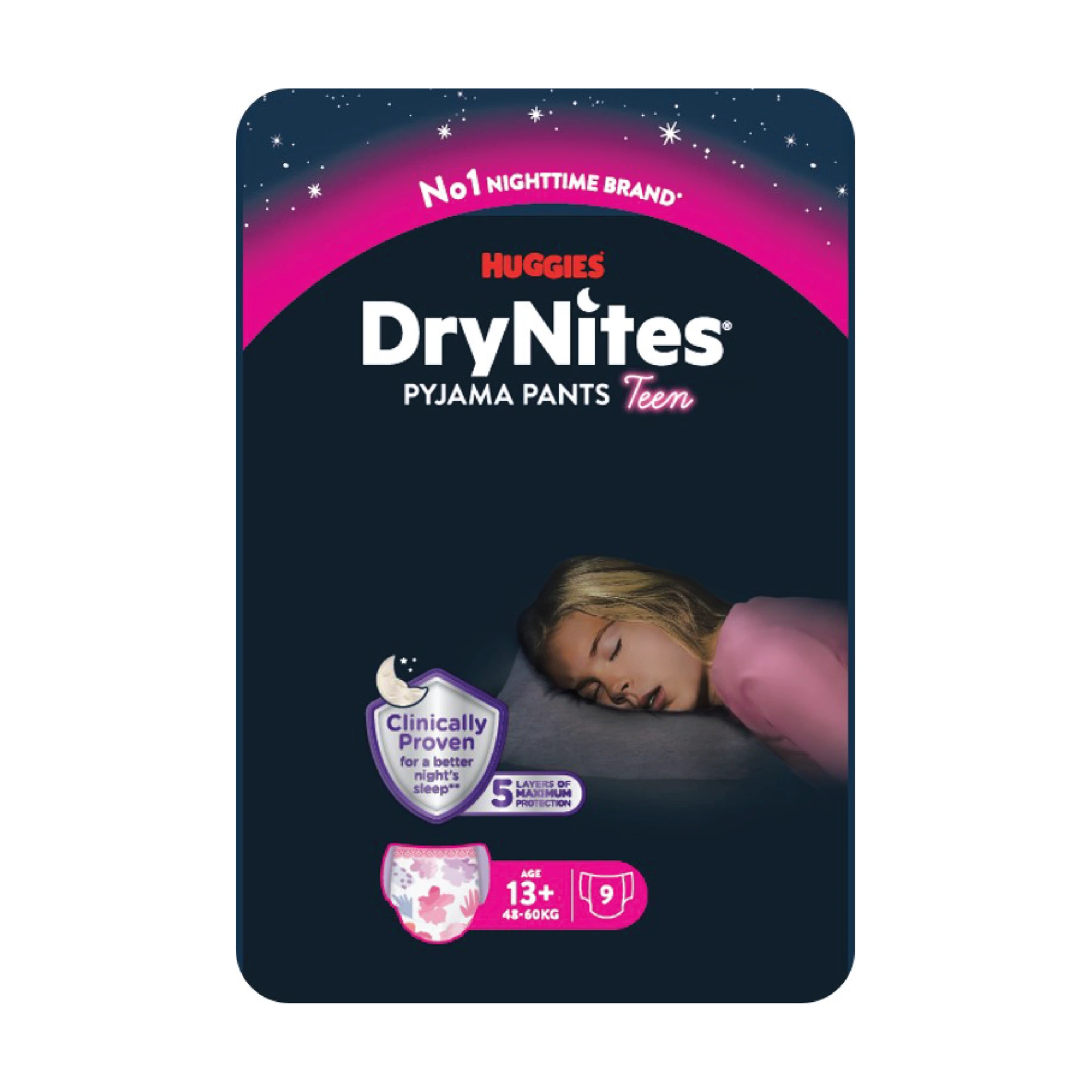 DryNites bleie jente 13+ år (48-60 kg) 9 stk