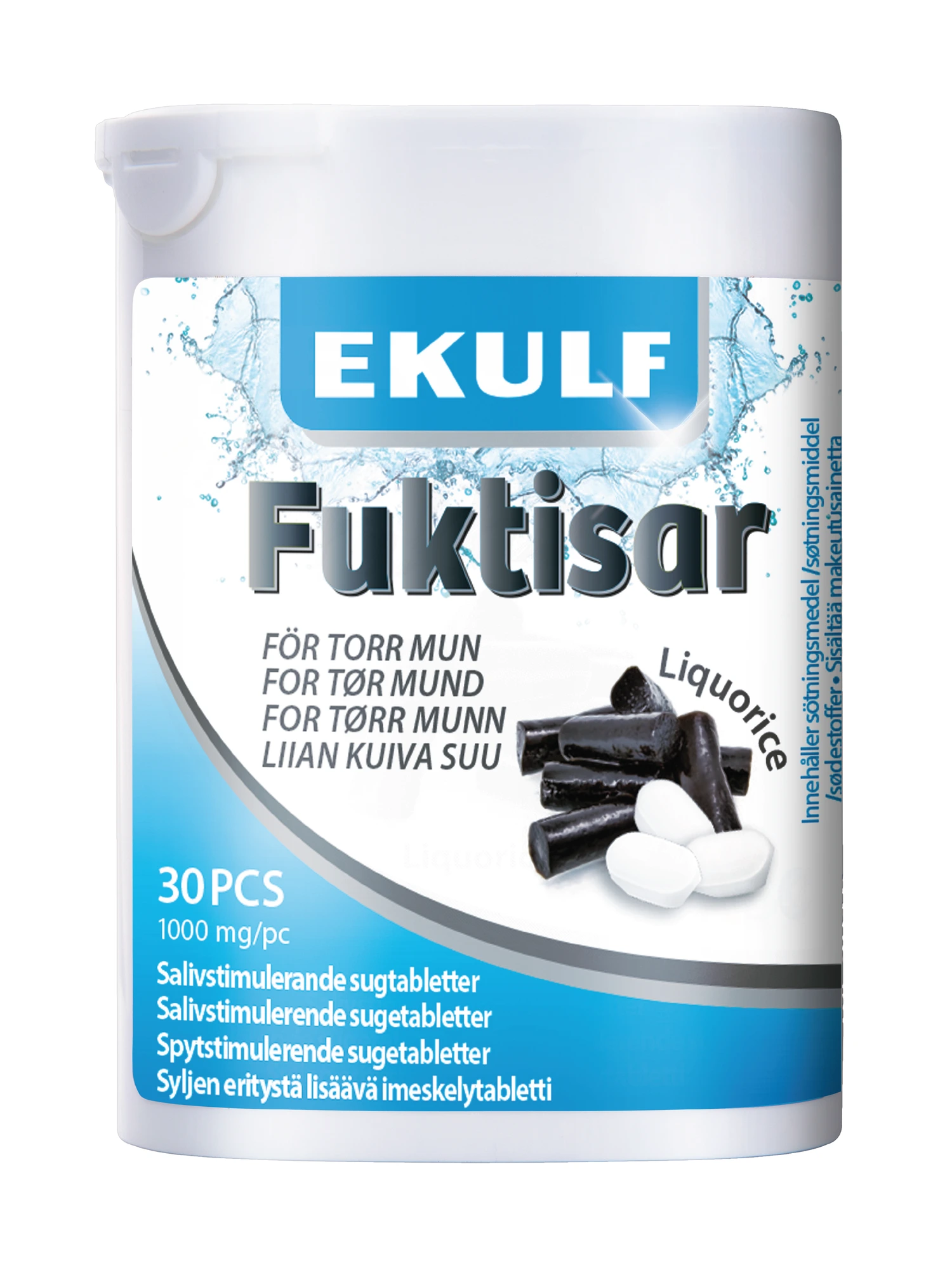 Ekulf Fuktisar sugetabletter lakris 30 stk