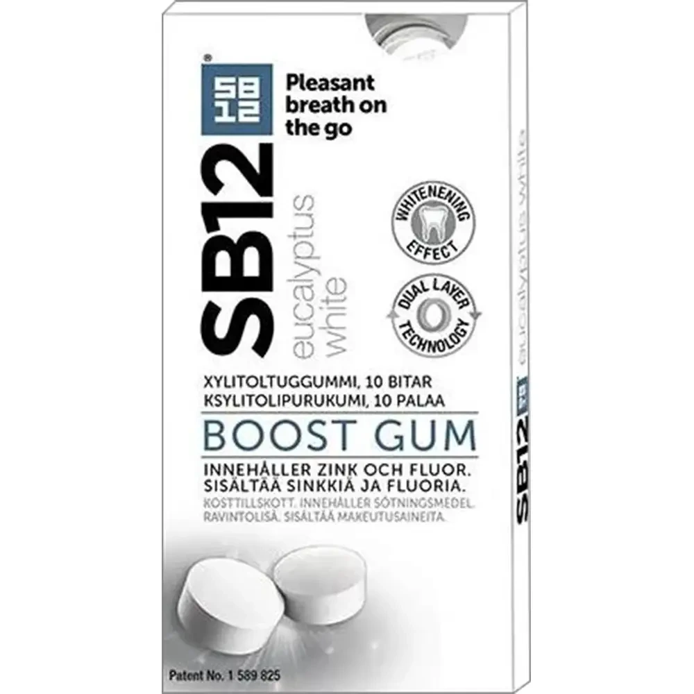 SB12 Boost Eucalyptus White tyggegummi 10 stk