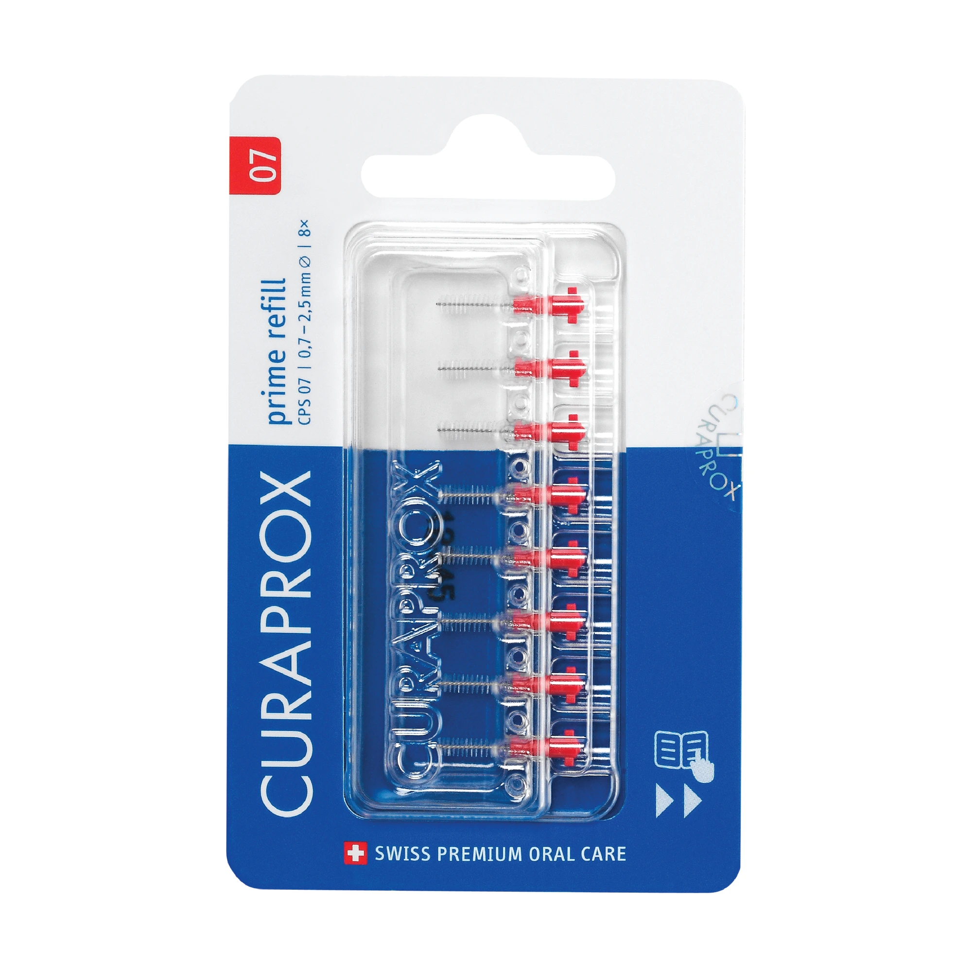 Curaprox Mellomromsbørste Refill, 0,5 mm / 2,5 mm, 8 stk.