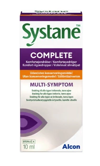 Systane Complete komfortøyedråper uten konserveringsmiddel 10 ml