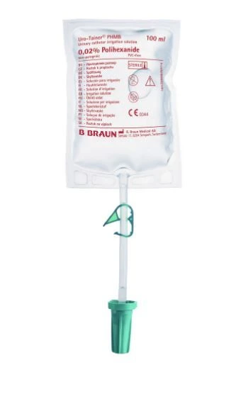 B. Braun Uro-Tainer Polihexanide 0,02 % skyllevæske 10x100 ml