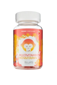 Monkids Multivitamin Barn Jordbær 60 stk