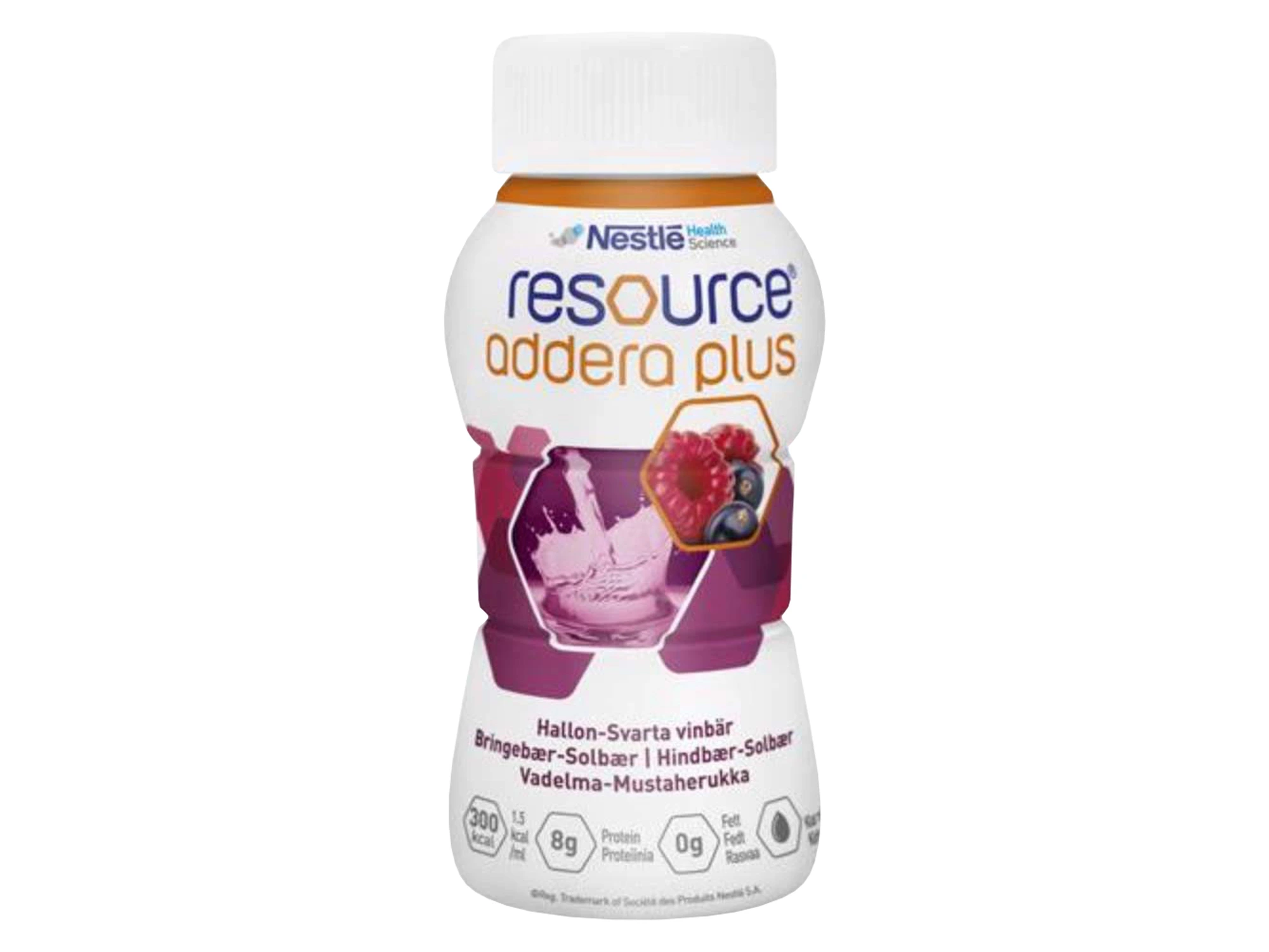 Resource Addera Plus næringsdrikk bringebær/solbær 200 ml