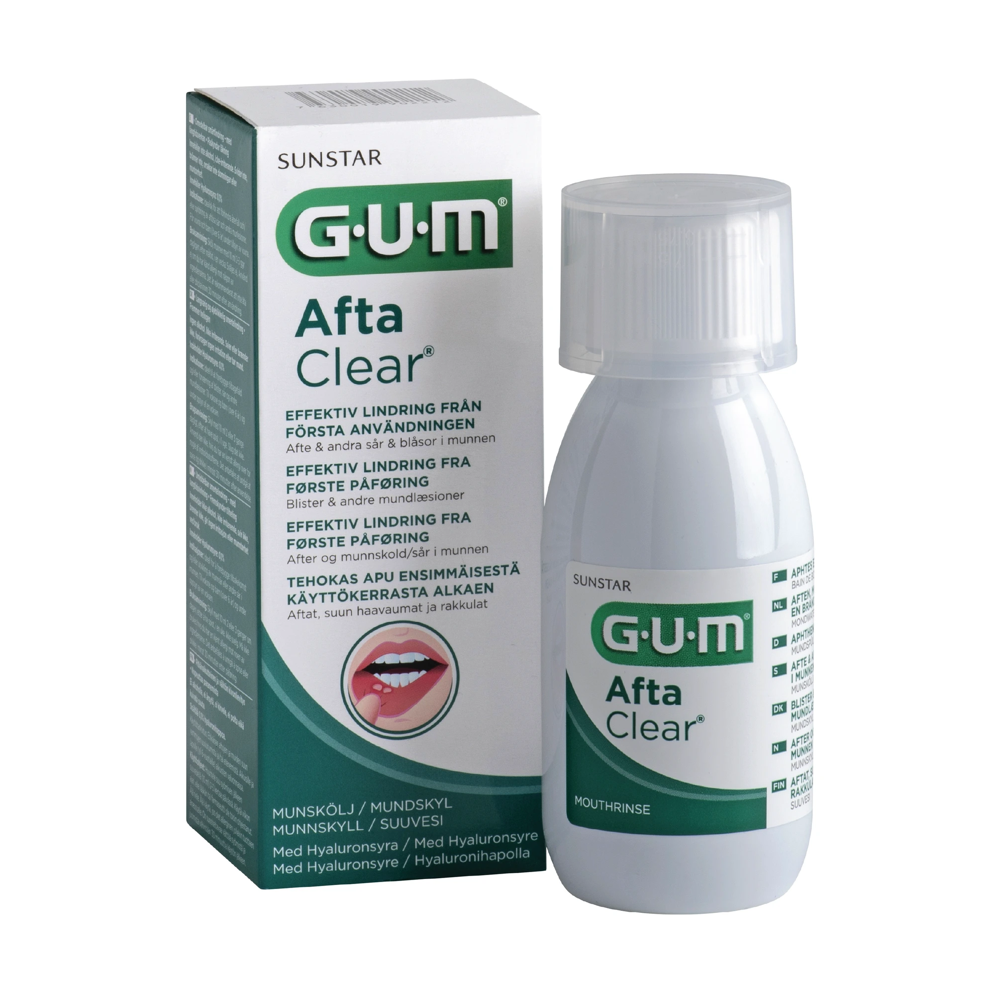 Gum Afta Clear munnskyll 120 ml