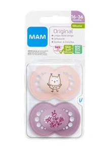 MAM Original narresmokk 16-36 måneder rosa 2 stk