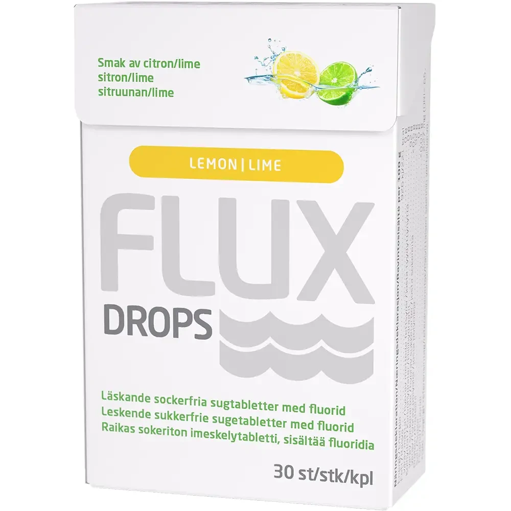 Flux Drops sugetabletter sitron/lime 30 stk
