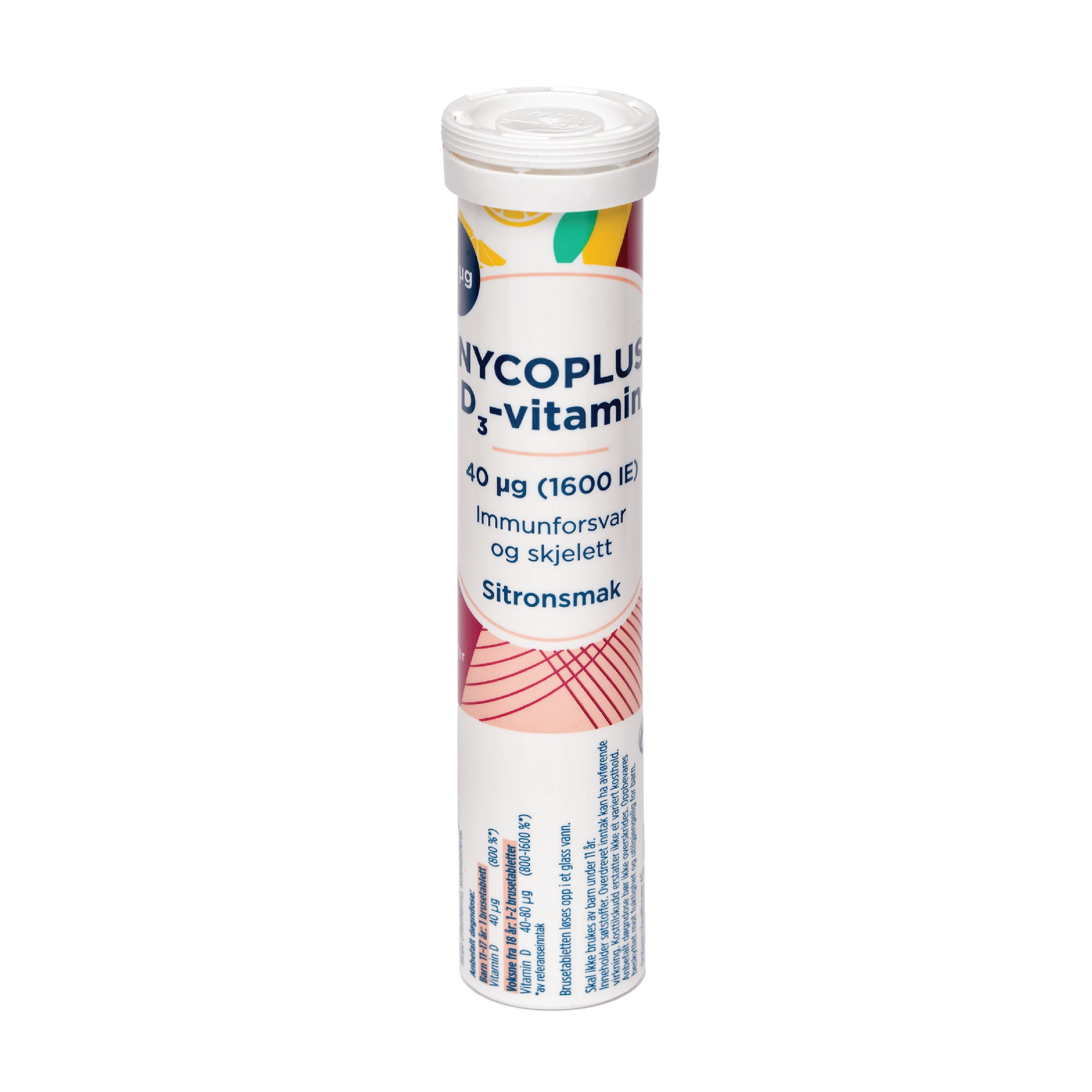 Nycoplus D3-vitamin sitron brusetab 40 mikrog