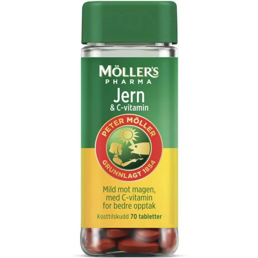 Møllers pharma jern & vitamin-C tab 40 mg/13,5 mg