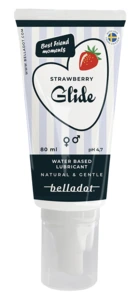 Belladot Strawberry Glide vannbasert glidemiddel jordbærsmak 80 ml