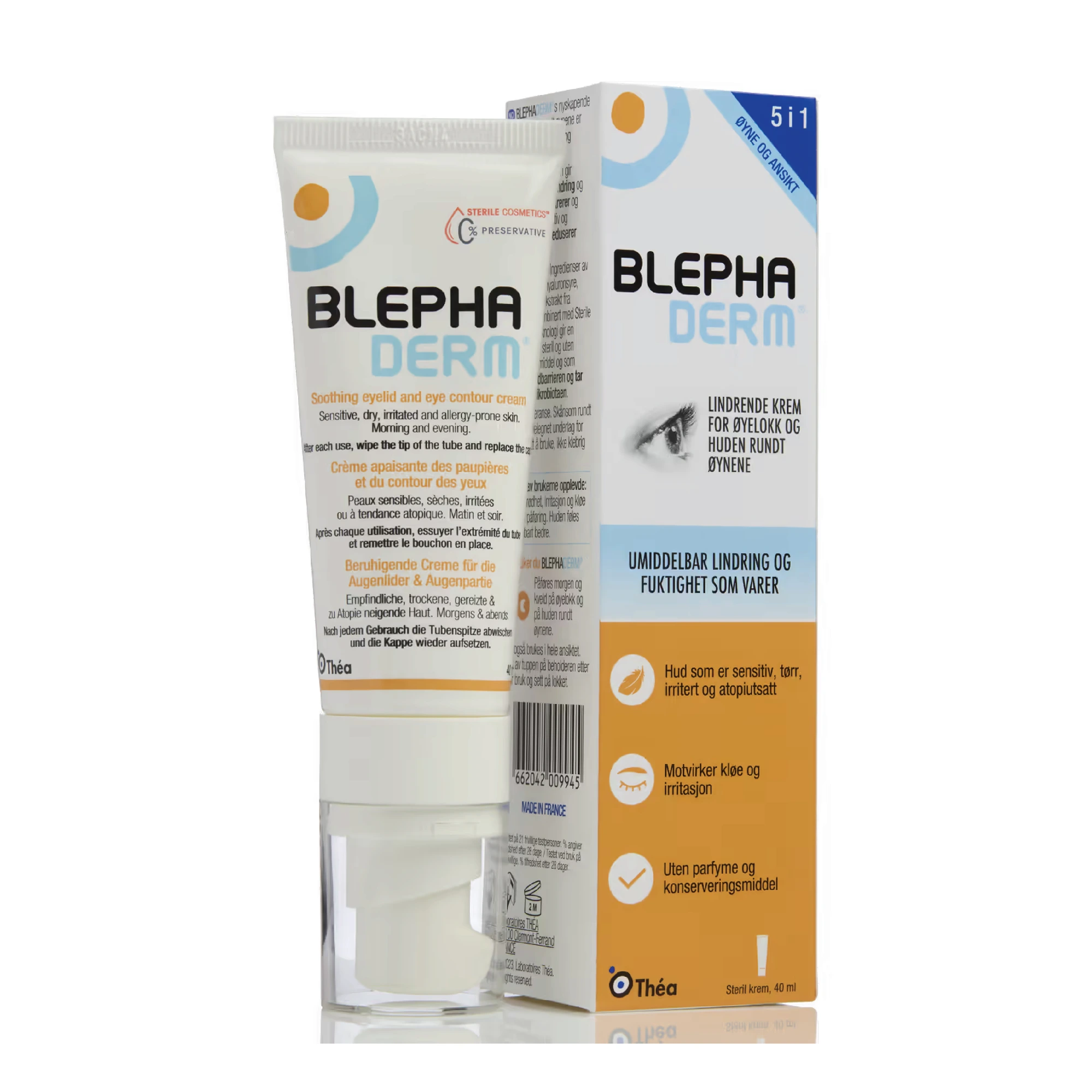 Blephaderm lindrende krem til øyelokk og øyekontur 40 ml