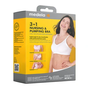 Medela 3-i-1-BH for amming og pumping, farge hvit og størrelse S 1 stk