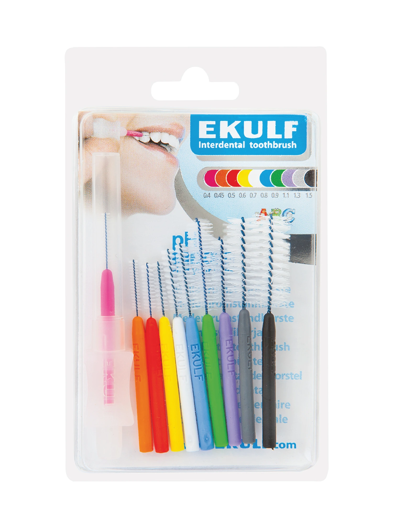 Ekulf Mellomrombørste pH Mixed, 7 stk.