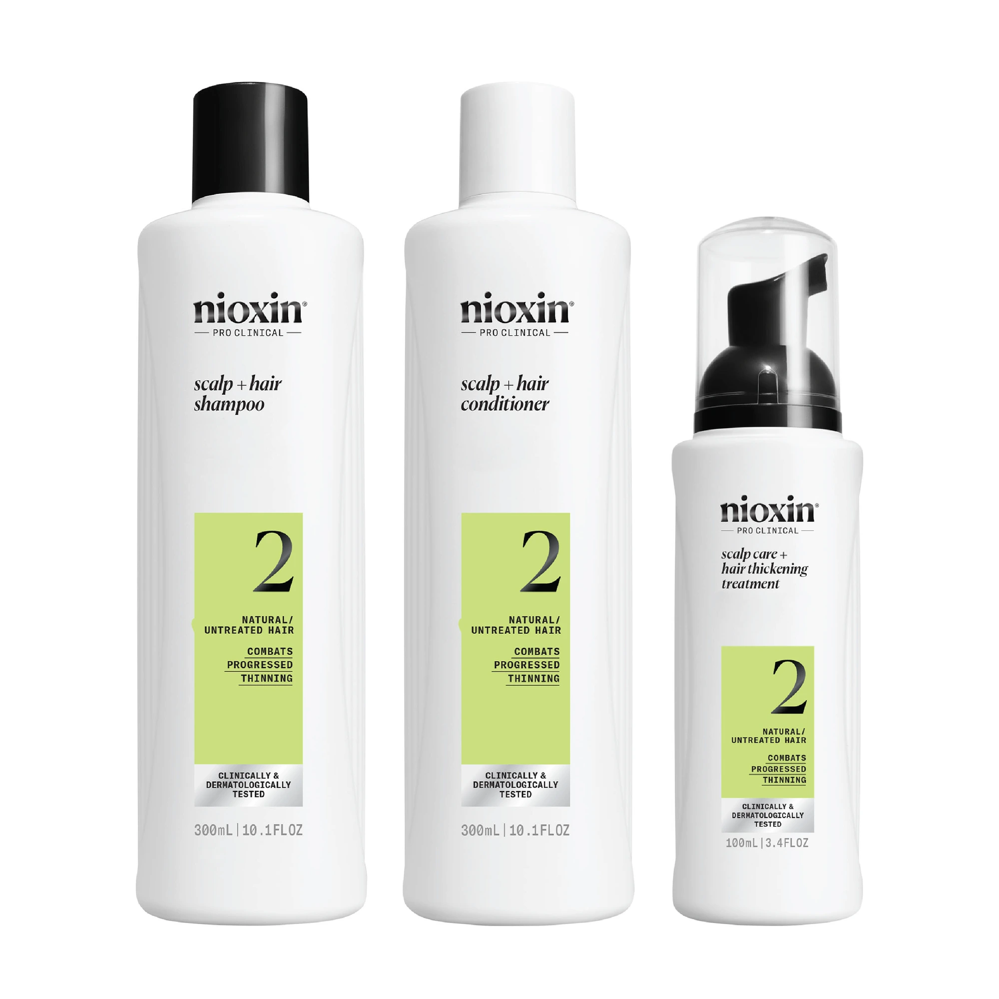 Nioxin System 2 Loyalty Kit hårpleiesett 300+300+100 ml