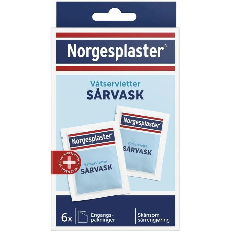 Norgesplaster sårvask 6 stk