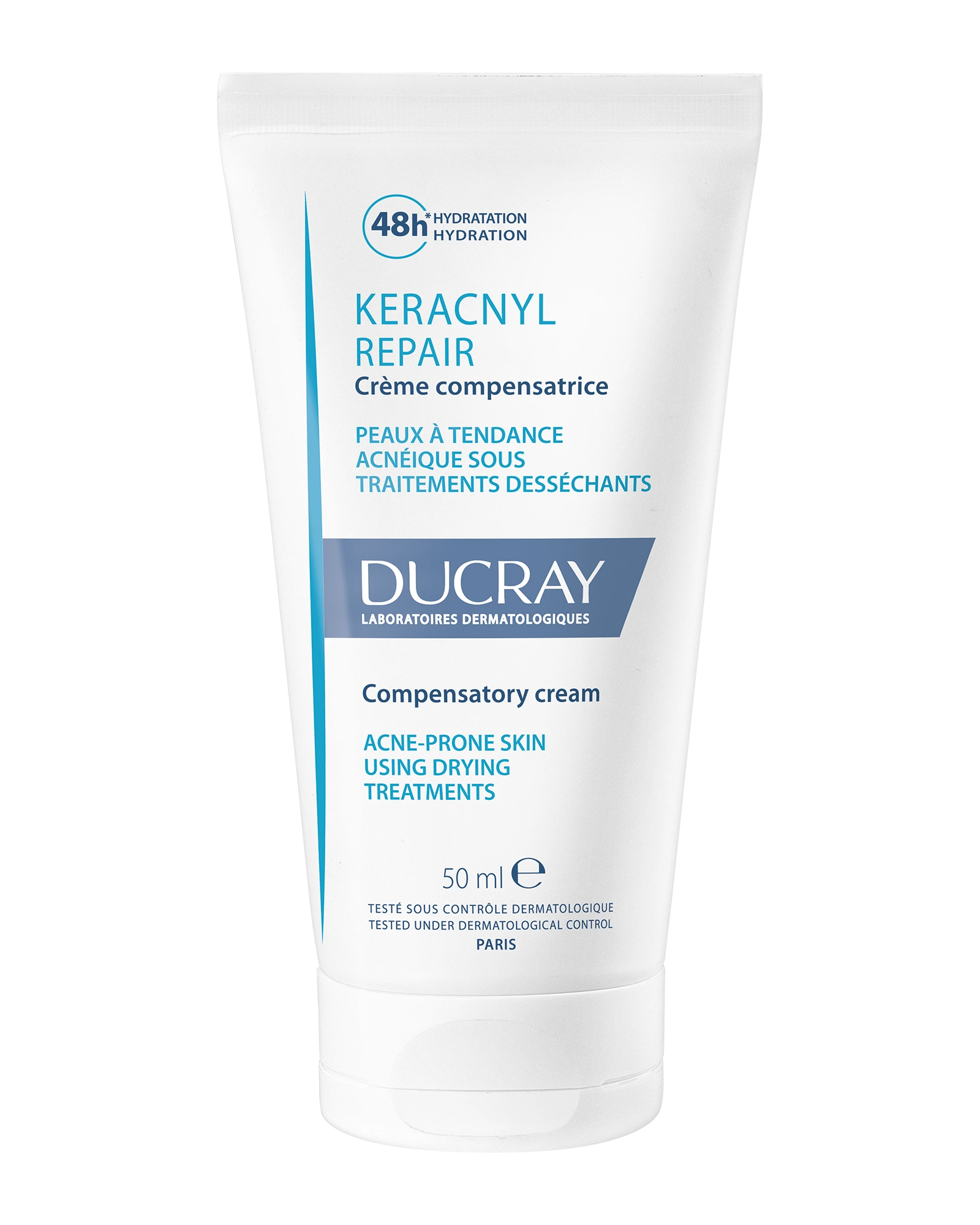 Ducray Keracnyl Repair ansiktskrem til tørr, uren hud 50 ml
