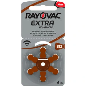 Rayovac Extra Advanced act 312 høreapparatbatteri 6 stk