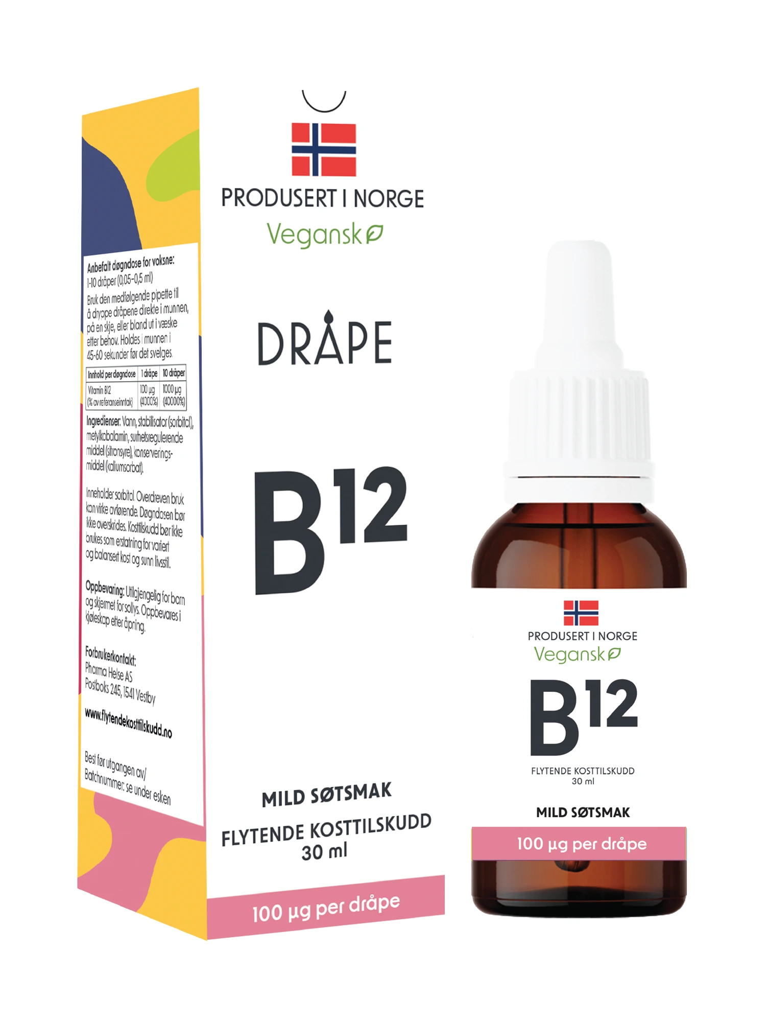 Dråpe vegansk B12 dråper 100 mikrog/dråpe
