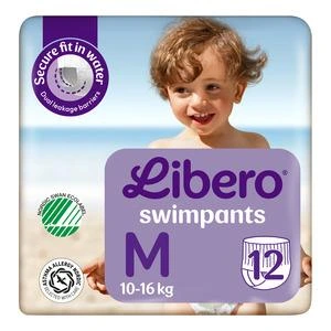 Libero Swimpants badebleier M (10-16 kg) 12 stk