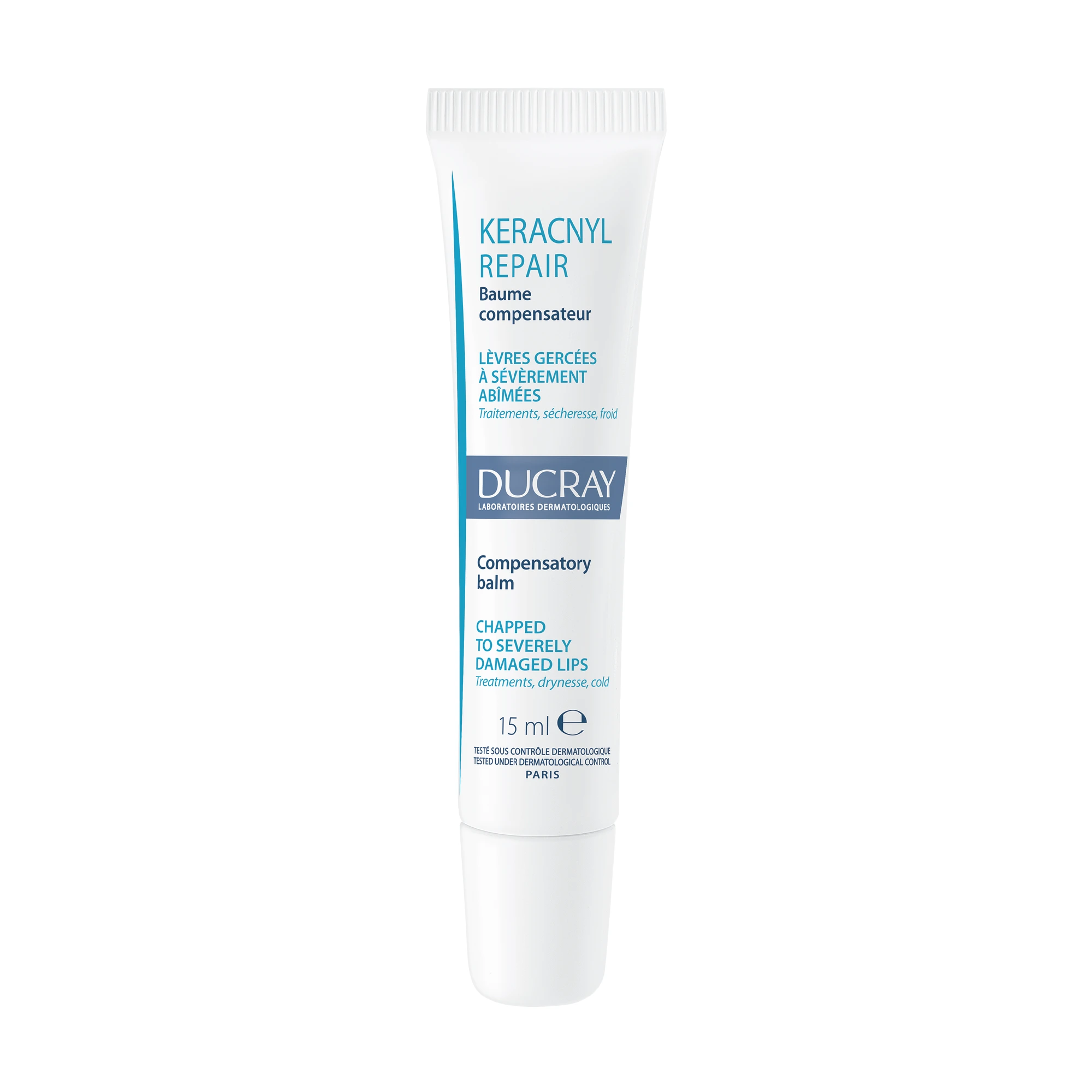 Ducray Keracnyl Repair leppebalm til tørre lepper 15 ml