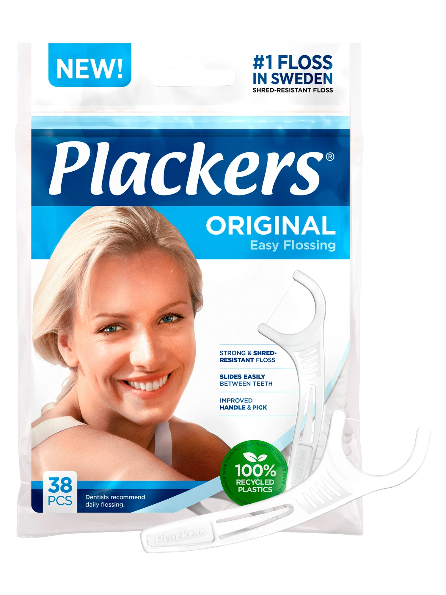 Plackers Tanntrådbøyle Original, 38 stk.