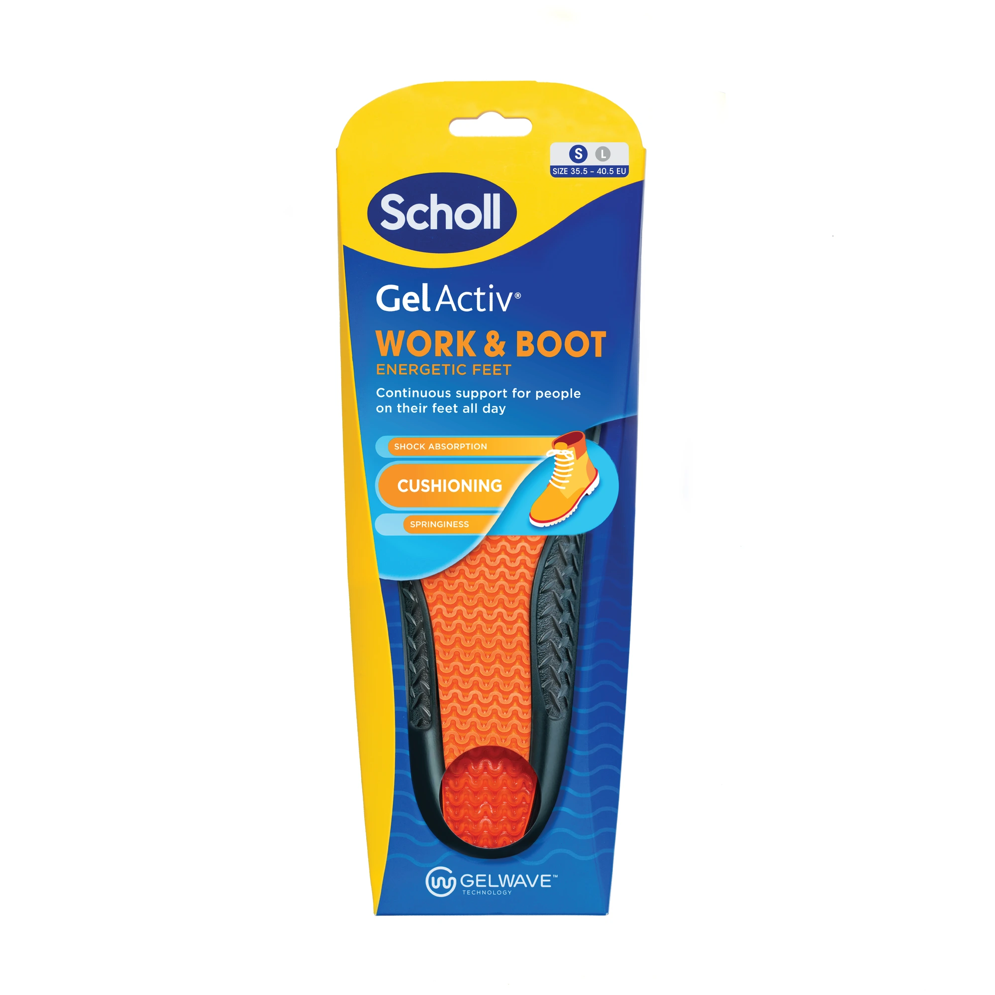 Scholl GelActiv Work & Boot såler S (35,5-40,5) 1 par