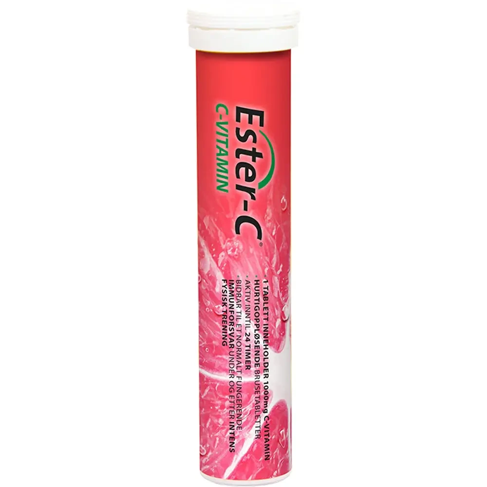 Ester-C C-vitamin 1000 mg, Appelsinsmak, 20 brusetabletter