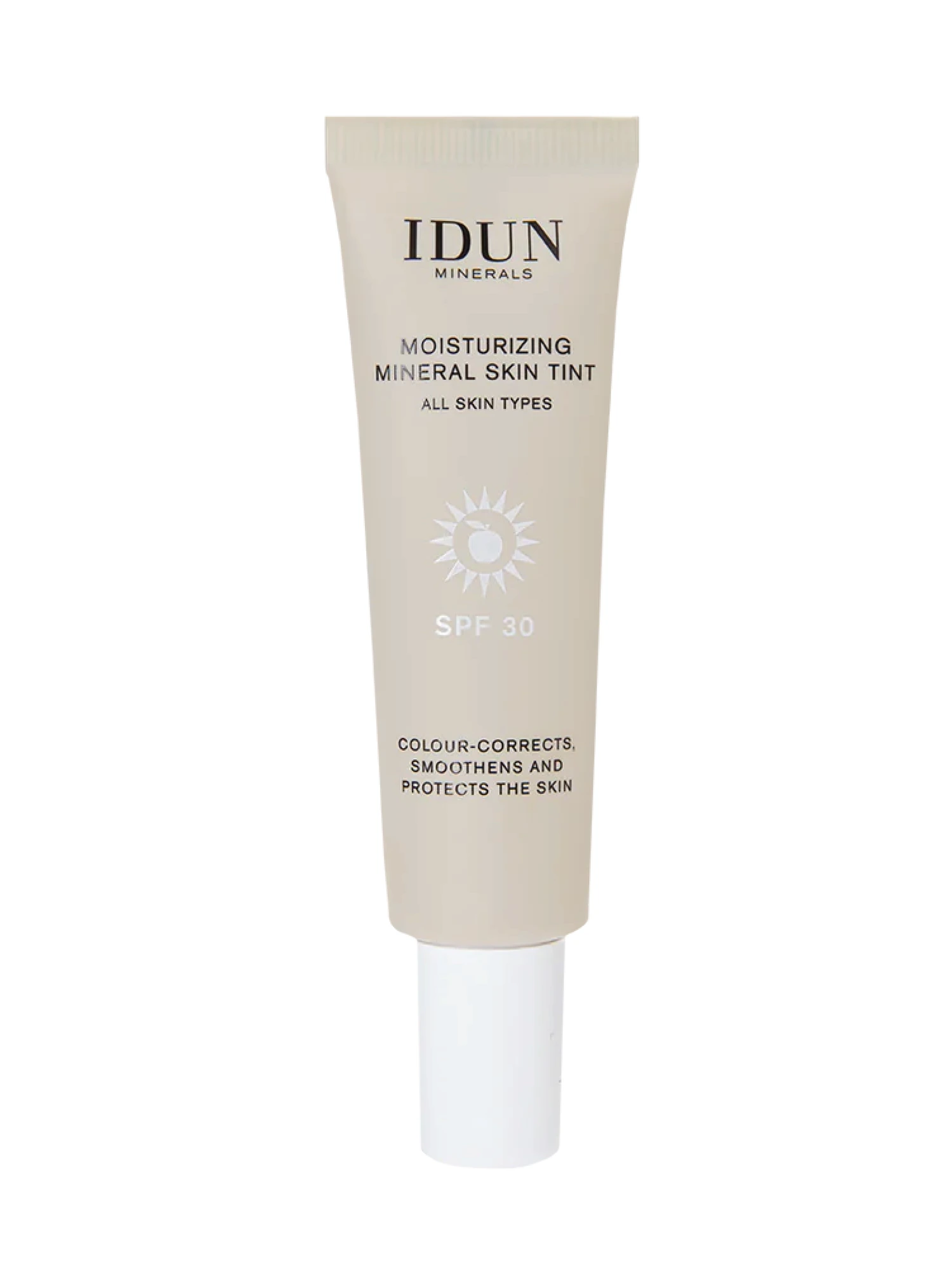 IDUN Minerals Skin Tint SPF30 farget dagkrem Vasastan tan/deep 27 ml