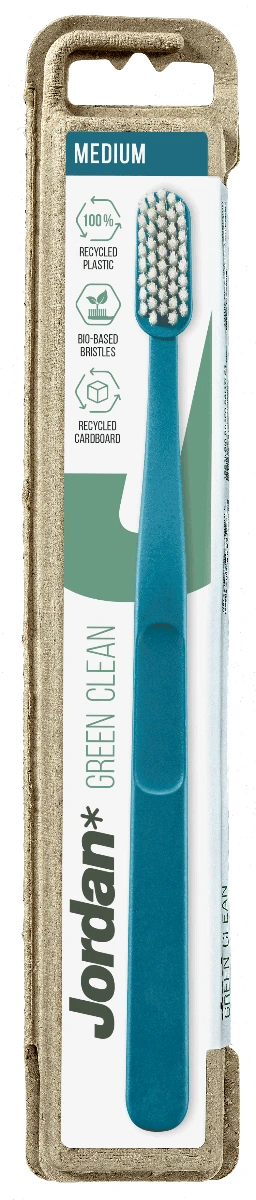 Jordan Green Clean tannbørste medium 1 stk