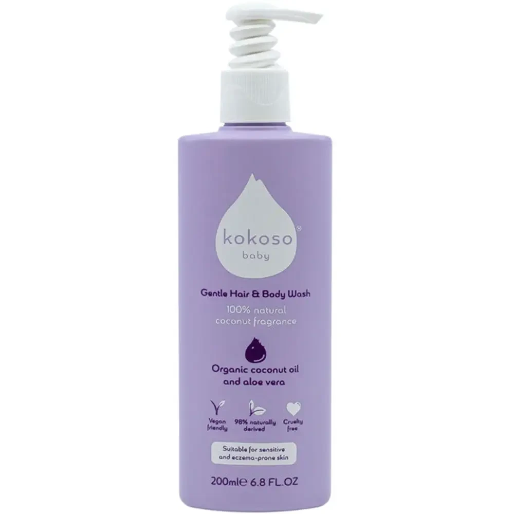 Kokoso Baby Hair & Body Wash, 200 ml